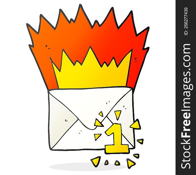 cartoon email message