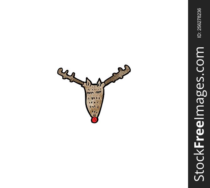 cartoon red nosed reindeer