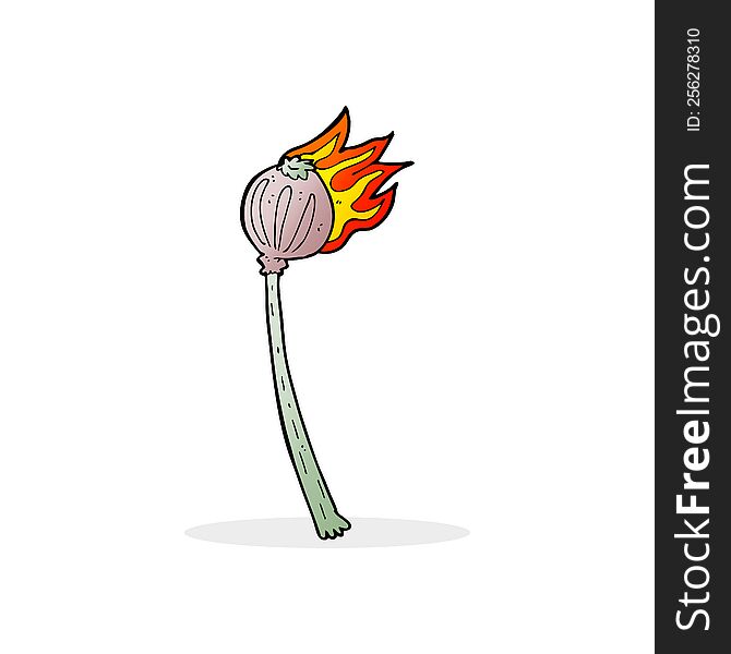 cartoon dried poppy