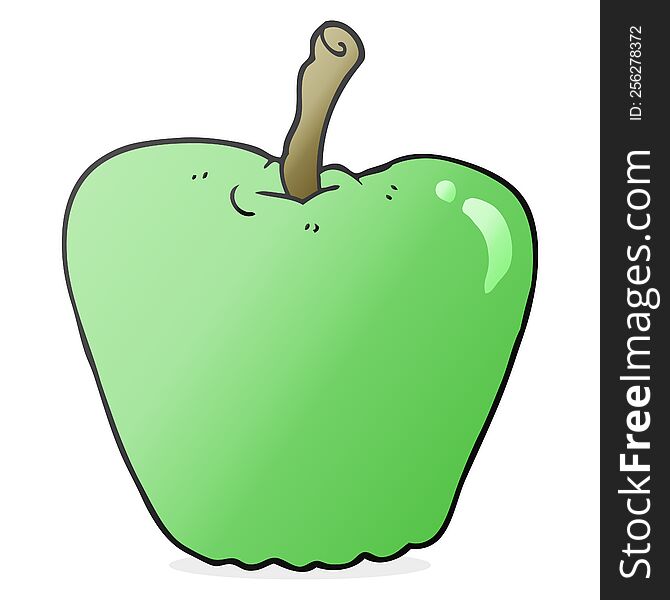 freehand drawn cartoon grinning apple. freehand drawn cartoon grinning apple