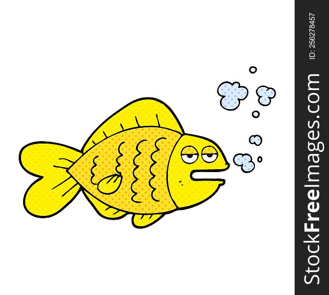 Comic Book Style Cartoon Funny Fish