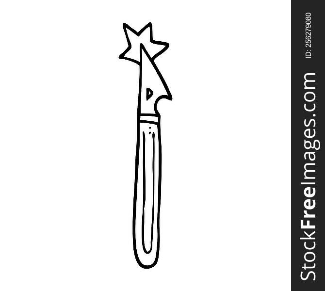 line drawing cartoon craft knife