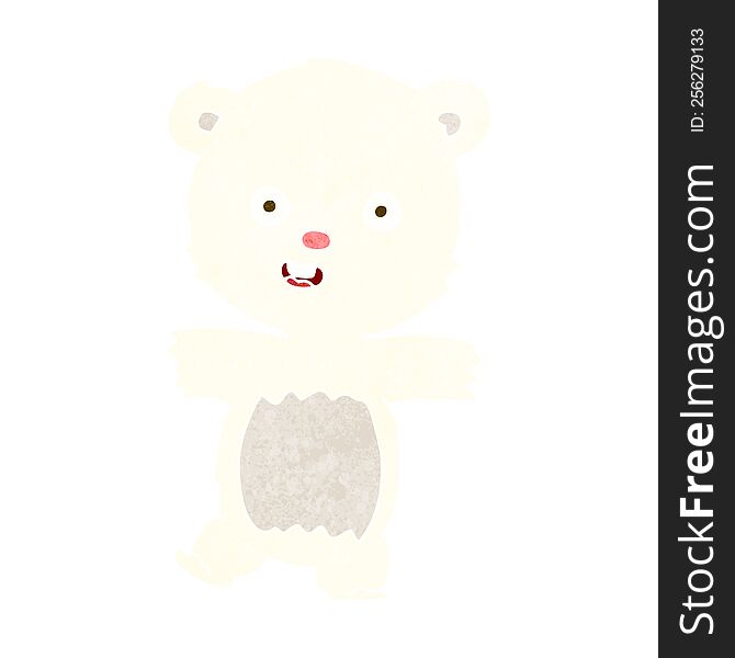 cartoon cute polar bear cub