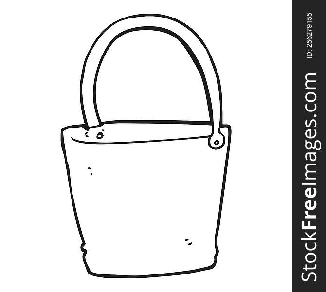 Black And White Cartoon Bucket