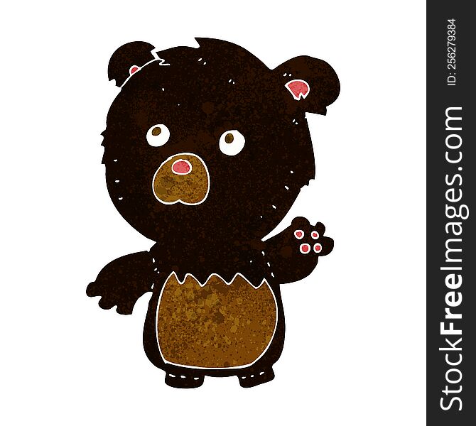 cartoon black teddy bear