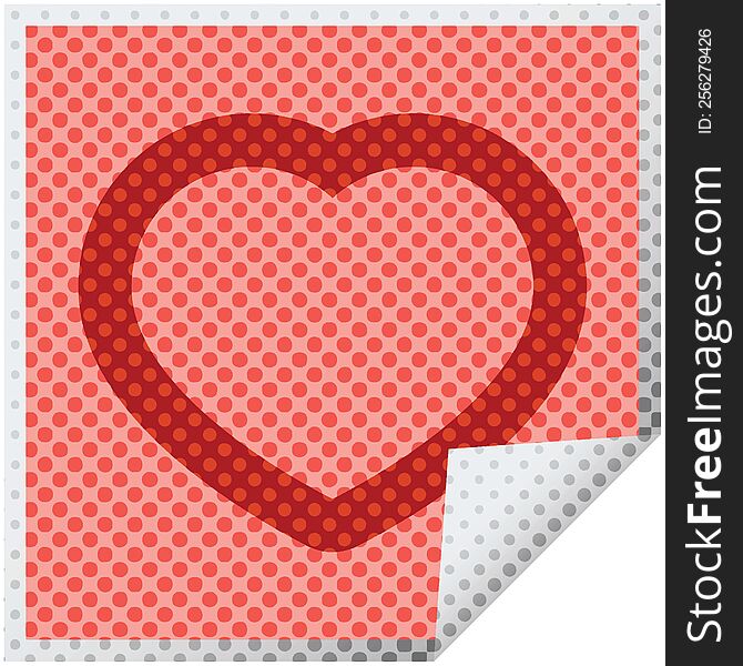 Heart Symbol Graphic Square Sticker