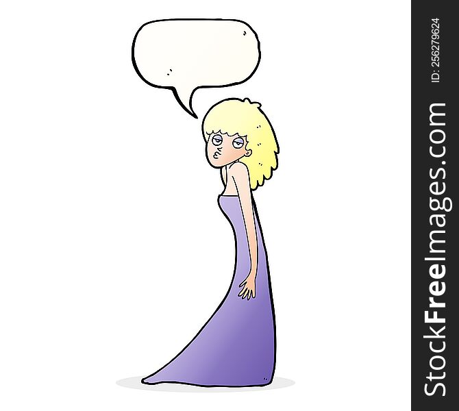 cartoon woman pulling photo face with speech bubble