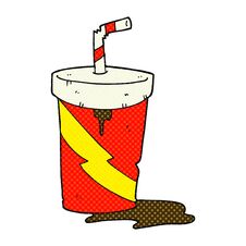 Cartoon Junk Food Cola Drink Stock Image