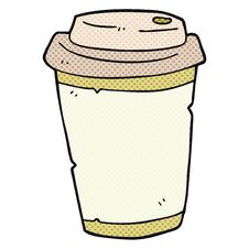 Cartoon Take Out Coffee Royalty Free Stock Photos Cartoon Take Out Coffee Royalty Free Stock Photos