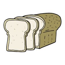 Cartoon Sliced Bread Stock Photo