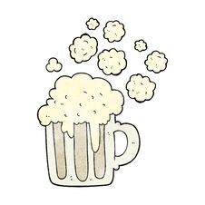 Textured Cartoon Foamy Beer Royalty Free Stock Photo Textured Cartoon Foamy Beer Royalty Free Stock Photo