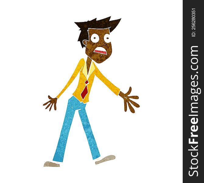 Cartoon Stressed Man