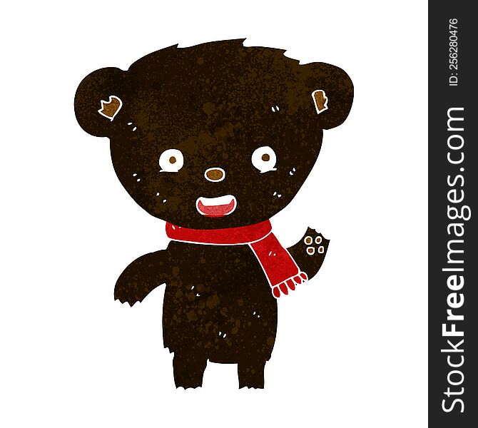 cartoon cute black bear