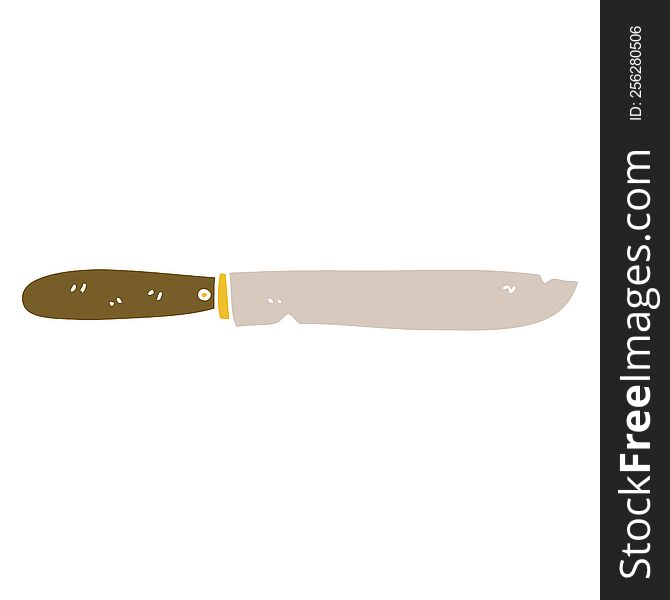 cartoon doodle bread knife