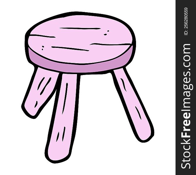 cartoon pink stool