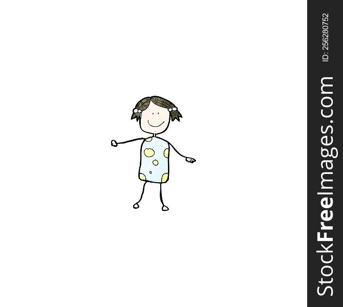 child\'s drawing of a happy girl