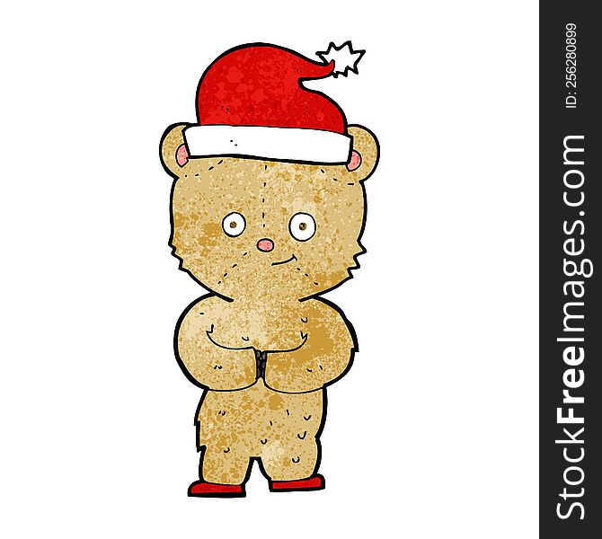 Cartoon Christmas Teddy Bear