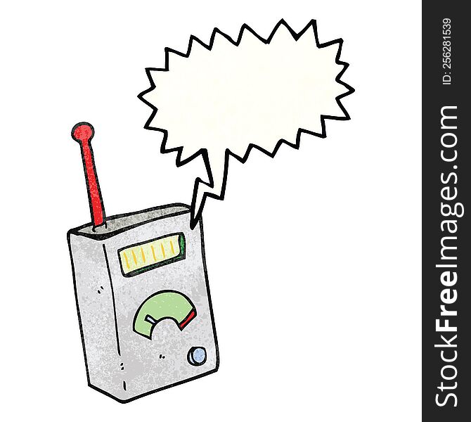 Speech Bubble Textured Cartoon Scientific Device