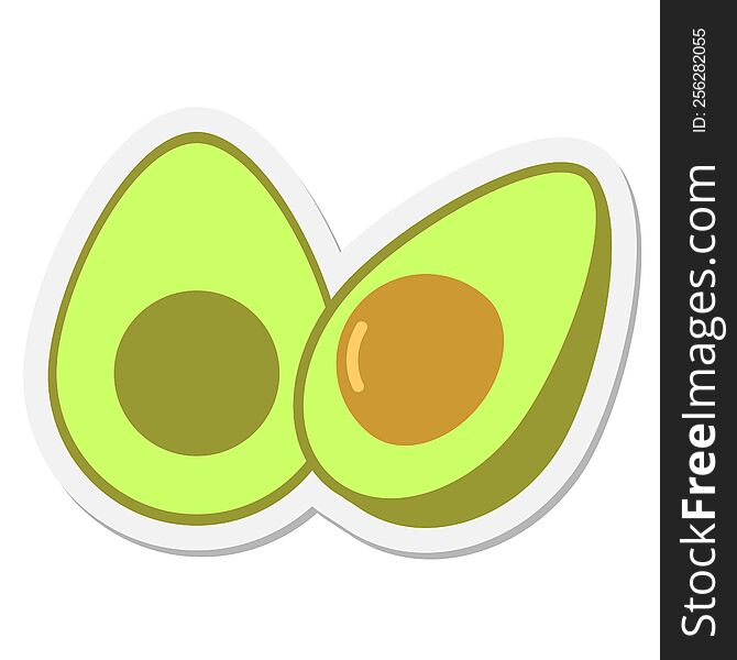 avocado sticker