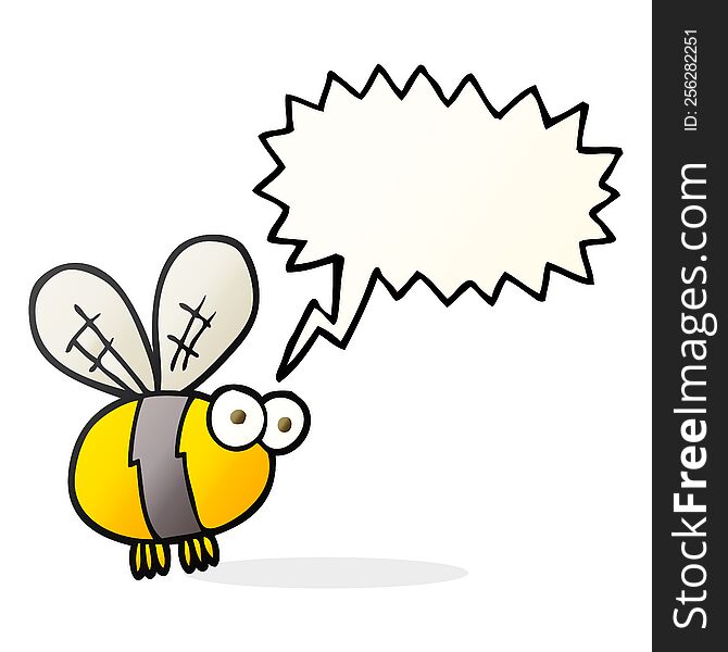 Speech Bubble Cartoon Bee