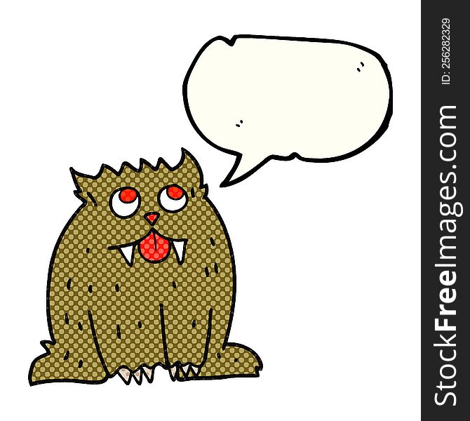 comic book speech bubble cartoon beast