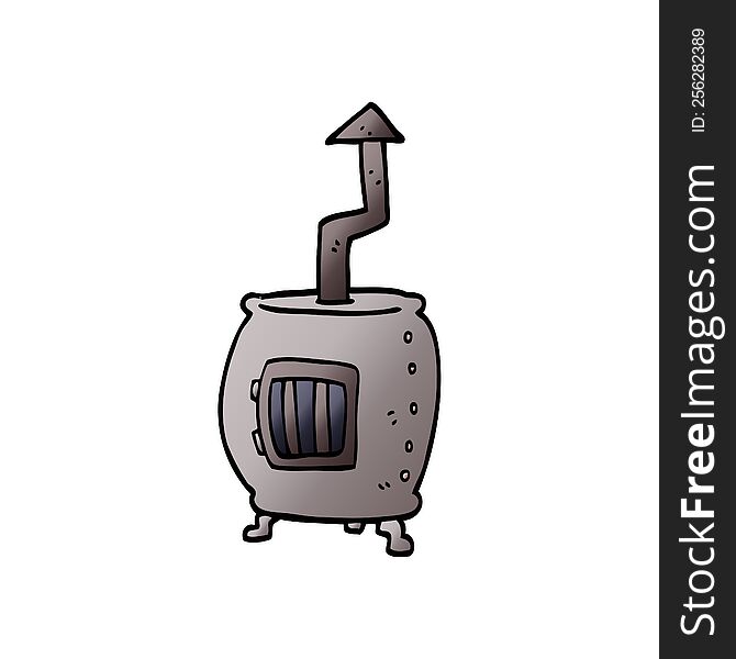 Cartoon Doodle Pot Bellied Stove