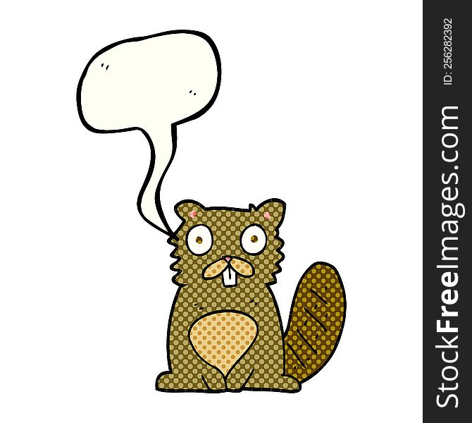 Comic Book Speech Bubble Cartoon Beaver