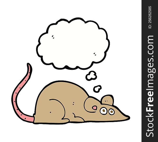 Cartoon Mouse With Thought Bubble