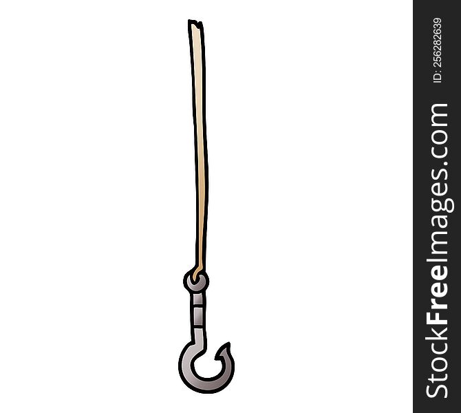 Cartoon Doodle Fish Hook