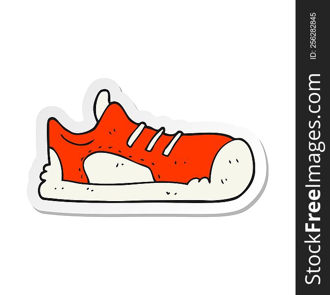 sticker of a cartoon sneaker