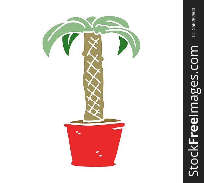 Cartoon Doodle Potted Plant