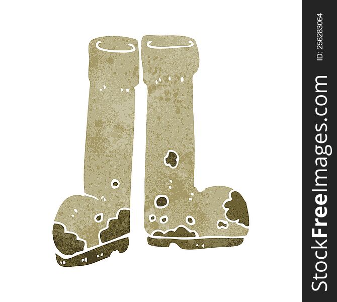 Cartoon Muddy Boots