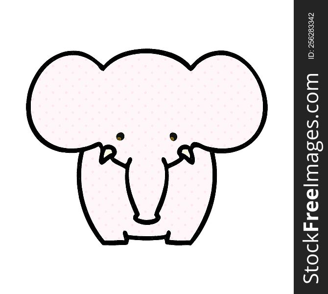 Quirky Comic Book Style Cartoon Elephant