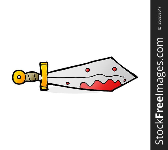 cartoon bloody sword