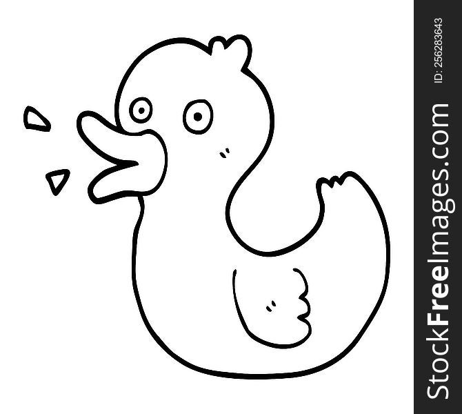 cartoon quacking duck