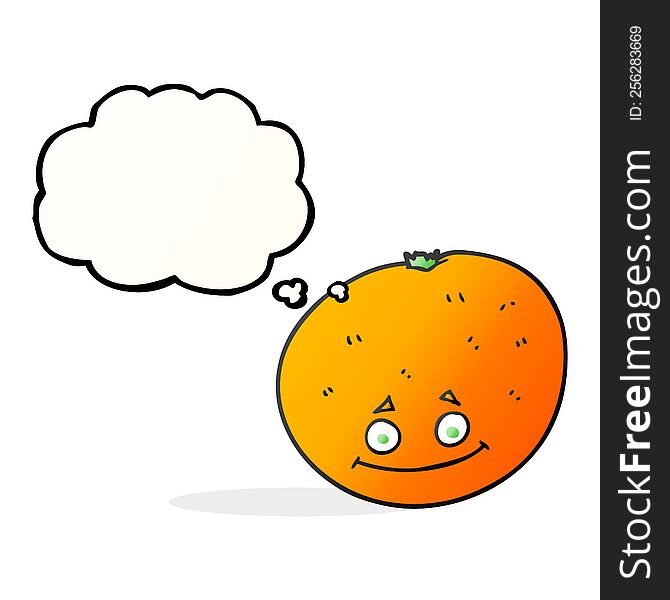 Thought Bubble Cartoon Orange