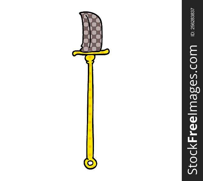 cartoon doodle of a knife