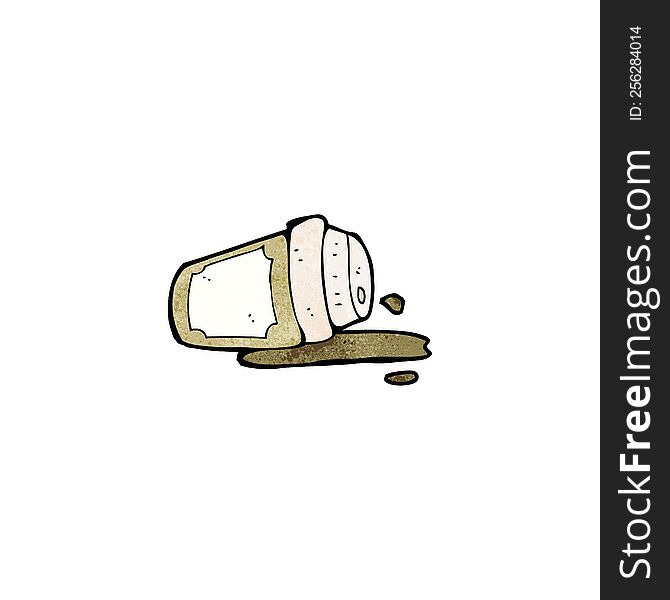 spilled take out coffee cartoon