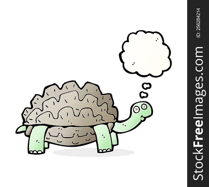 Cartoon Tortoise With Thought Bubble