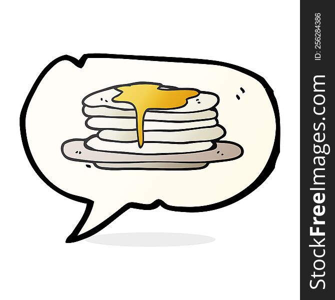 Speech Bubble Cartoon Stack Of Pancakes