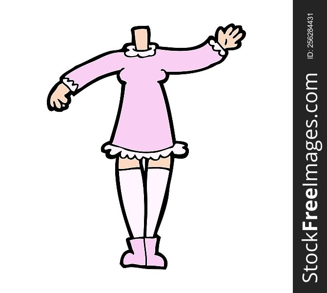 Cartoon Female Body (add Photos Or Mix And Match Cartoons