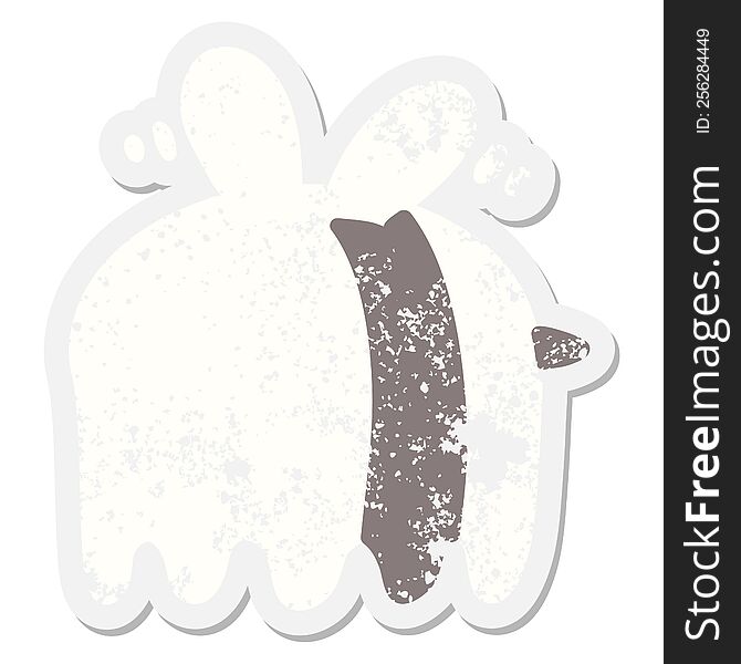 bee in ghost costume grunge sticker