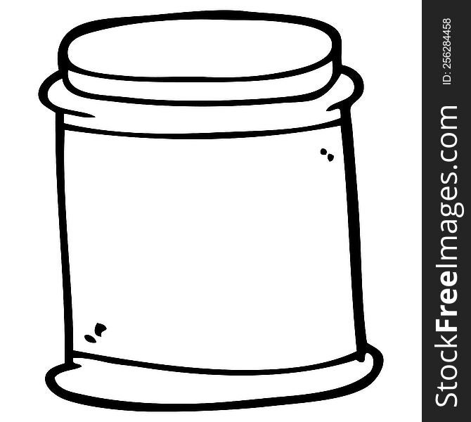 Line Drawing Cartoon Vitamin Pots