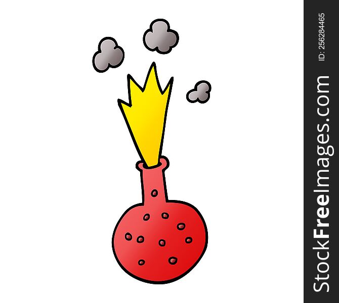 Cartoon Doodle Of A Explosive Chemical