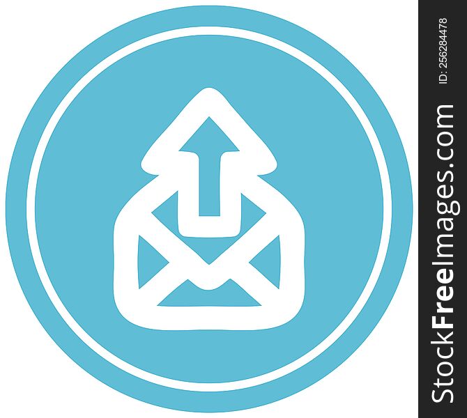 send email circular icon symbol