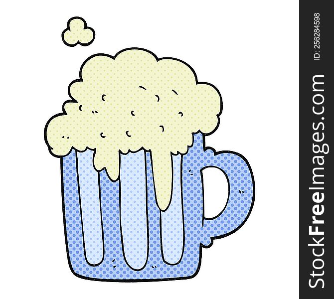 cartoon foamy beer