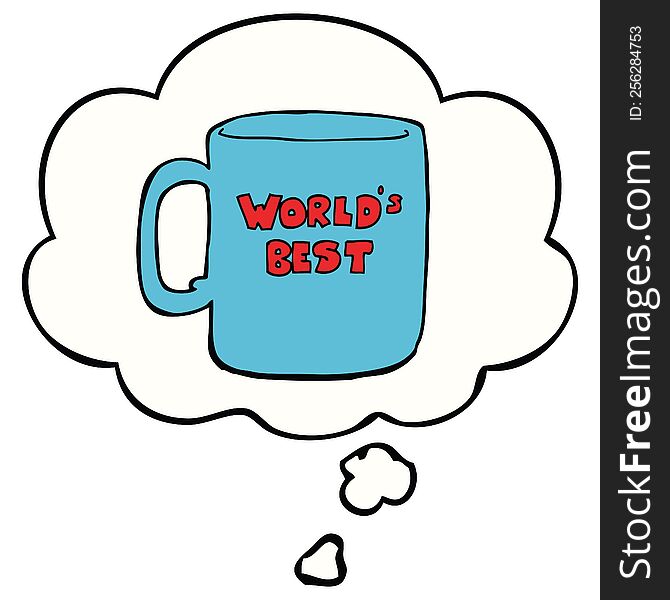 worlds best mug with thought bubble. worlds best mug with thought bubble