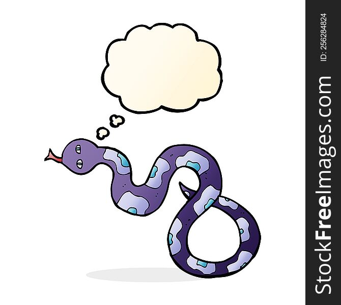 Cartoon Snake With Thought Bubble