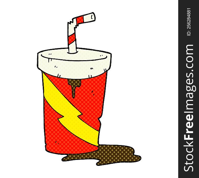 Cartoon Junk Food Cola Drink