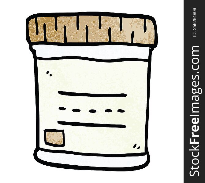 Cartoon Doodle Medical Sample Jar